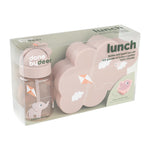 Playground Lunch & Snack Box with Straw Bottle | Powder Pink