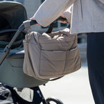 Quilted Changing Bag | Taupe