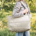 Quilted Changing Tote Bag | Sand
