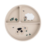 Stick&Stay Tiny Farm Compartment Plate | Sand