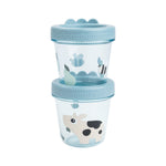 Tiny Farm Baby Food Container | Set of 2 | Blue