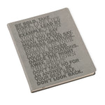Be Bold' Desk Journal with Bookmark | Grey | 8x10"
