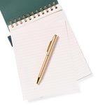 Steno Sheet Pad with Pen Holder & Pen | Forest Green