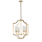 Edrea Frosted Pendant Light | Brass
