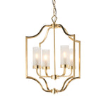 Edrea Frosted Pendant Light | Brass