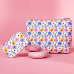 Floral Print Wash Bag | Vegan Leather