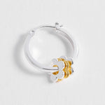 Flower Trio Hoop Earrings | Silver Plated