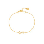 Signature 'Love' Bracelet | Gold Plated