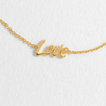 Signature 'Love' Bracelet | Gold Plated