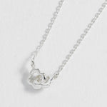 Double Linked Flower Necklace | Silver Plated