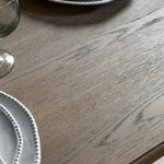 Artisan Bobbin Extending Rectangular Dining Table | Limewashed Oak