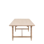 Artisan Bobbin Extending Rectangular Dining Table | Limewashed Oak