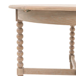 Artisan Bobbin Extending Round Dining Table | Limewashed Oak