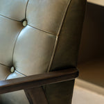Blackhall Scandi Leather Armchair | Heritage Green