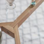 Blair Rectangular Glass Dining Table | Natural Oak