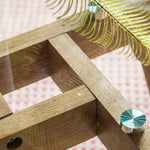 Blair Round Glass Dining Table | Natural Oak