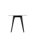 Blair Round Smoked Glass Dining Table | Black Oak