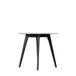Blair Round Smoked Glass Dining Table | Black Oak