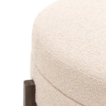 Cercola Curved Boucle Footstool | Cream