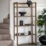 Craft Oak Open Display Unit | Smoked | Tall