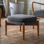 Datsun Boucle Footstool | Charcoal