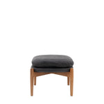 Datsun Leather Footstool | Antique Ebony