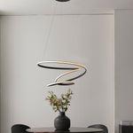 Dune Spiral Pendant Light | Black