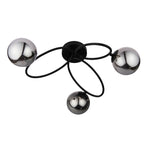 Ellipse Smoked Mirror Ceiling Light | Black