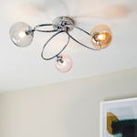 Ellipse Tinted Mirror Ceiling Light | Chrome