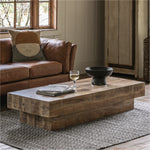 Iowa Rustic Mango Wood Coffee Table | Natural