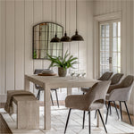 Iowa Rustic Mango Wood Dining Table | Whitewash