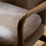 Jensen Mid-Century Modern Leather Armchair | Brown