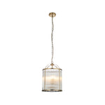 Lambeth Ribbed Pendant Light | Antique Brass | Large
