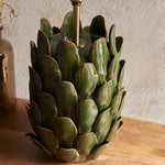 Layered Leaf Table Lamp Base | Dark Olive | Large