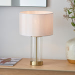 Lessina Glass Table Lamp | Brass/Vintage White | Medium