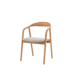 Madrid Upholstered Mid-Century Scandi Dining Chairs | Natural | Set of 2