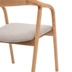 Madrid Upholstered Mid-Century Scandi Dining Chairs | Natural | Set of 2