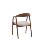 Madrid Mid-Century Scandi Upholstered Dining Chairs | Walnut | Set of 2