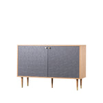 Newbury Bauhaus 2 Door Cabinet | Grey/Oak
