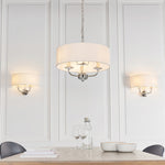Nixon Pendant Light | Bright Nickel/Vintage White | Small