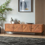 Oklahoma Japandi 4 Door Media Unit | Natural