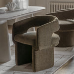 Sloane Curve Boucle Dining Chair | Green