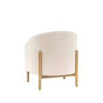 Tindon Curve Fabric Armchair | Natural