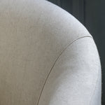 Tindon Curve Fabric Armchair | Natural