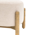 Tindon Curve Fabric Footstool | Natural