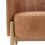 Tindon Curve Leather Armchair | Vintage Brown