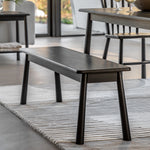 Wycombe Nordic Dining Bench | Black