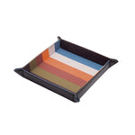 Men's Vegan Leather Catch All Tray | Multi Stripe