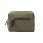 Vegan Leather Wash Bag | Khaki