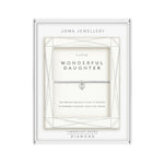 Laboratory Grown Diamond A Little 'Wonderful Daughter' Bracelet | Silver Plated